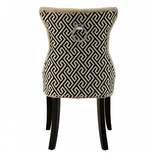 Trento Upholstered Grey Fabric Dining Chairs In A Pair_4