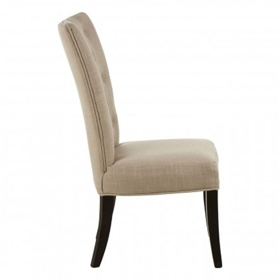 Trento Upholstered Natural Fabric Dining Chairs In A Pair_3