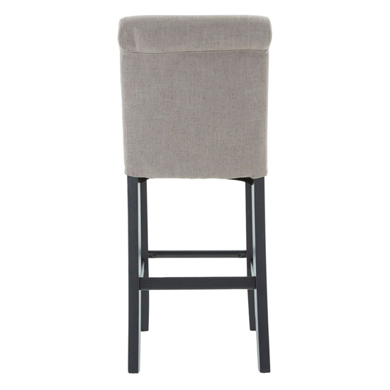 Trento Upholstered Natural Fabric Bar Chairs In A Pair