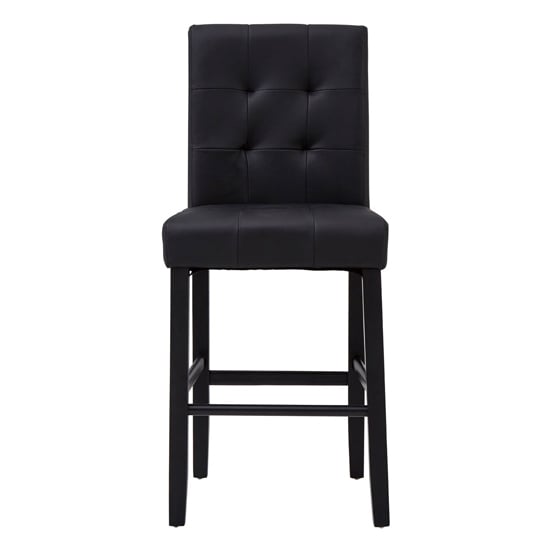 Trento Upholstered Faux Leather Bar Chair In Black_2