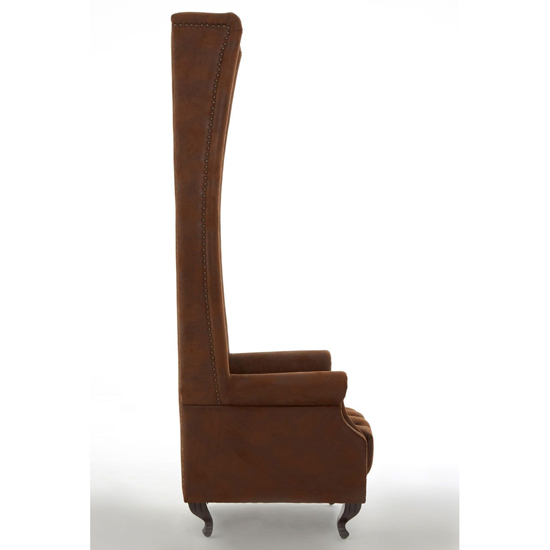 Trento Tall Upholstered Faux Leather Porter Chair In Brown_3