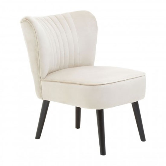 Photo of Trento upholstered velvet accent chair in mink