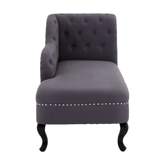 Trento Chaise Lounge Right Arm In Grey Linen With Stud Details_2