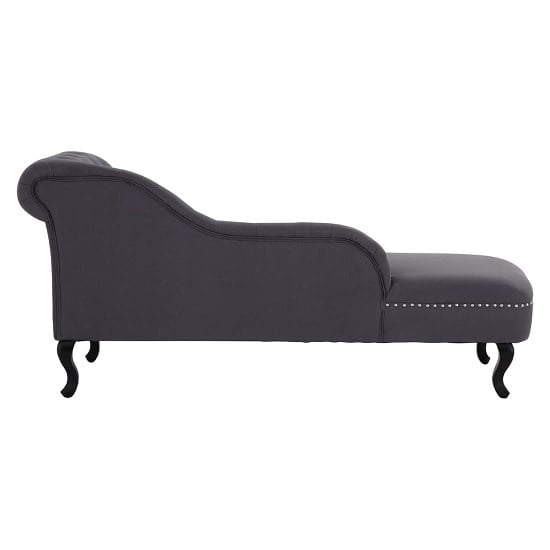 Trento Chaise Lounge Right Arm In Grey Linen With Stud Details_5