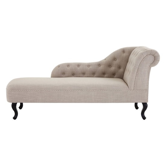 Trento Chaise Lounge Right Arm In Natural Linen And Stud Details_6