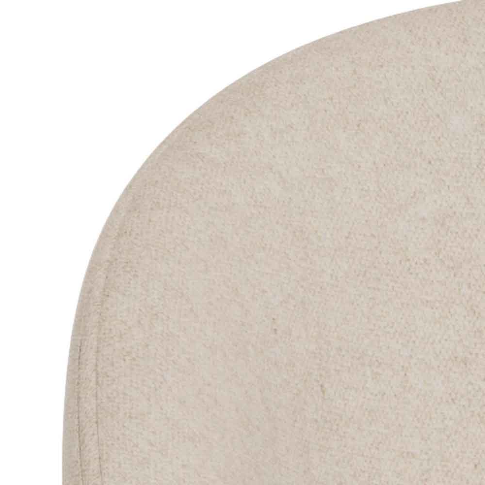 Trenton Fabric Swivel Dining Chairs With Black Legs In Pair - Sand