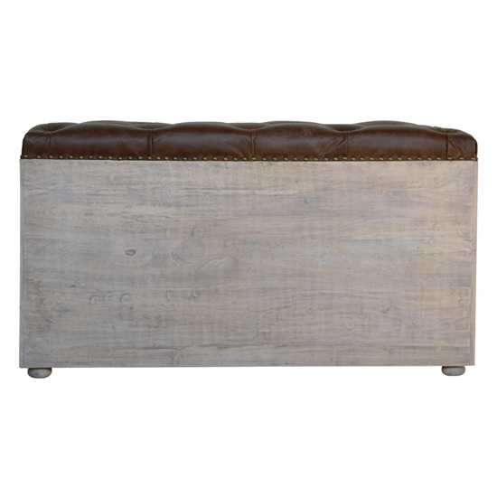 Trenton Shoe Storage Bench In Brown And Acid Wash With 9 Slot_4