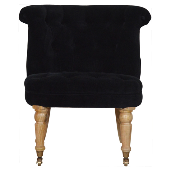 Trenton Velvet Upholstered Accent Chair In Black_2