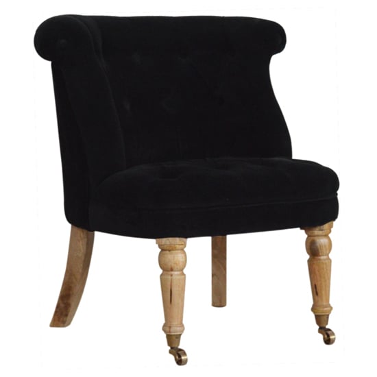 Trenton Velvet Upholstered Accent Chair In Black_1