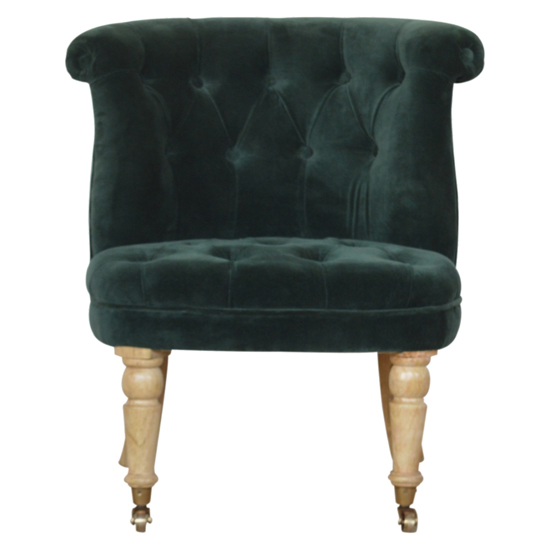 Trenton Velvet Upholstered Accent Chair In Emerald Green_2