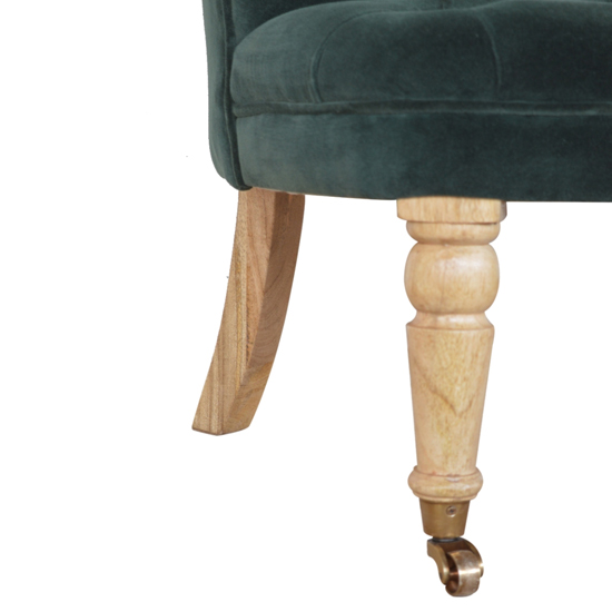 Trenton Velvet Upholstered Accent Chair In Emerald Green_4