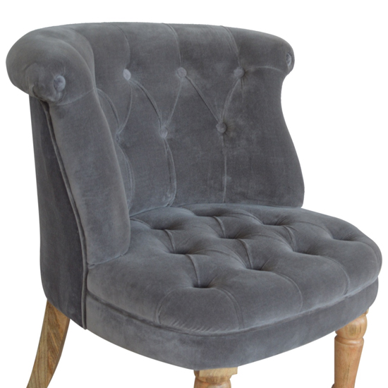 Trenton Velvet Upholstered Accent Chair In Grey_3