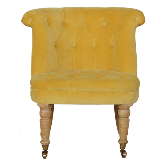 Trenton Velvet Upholstered Accent Chair In Mustard_2