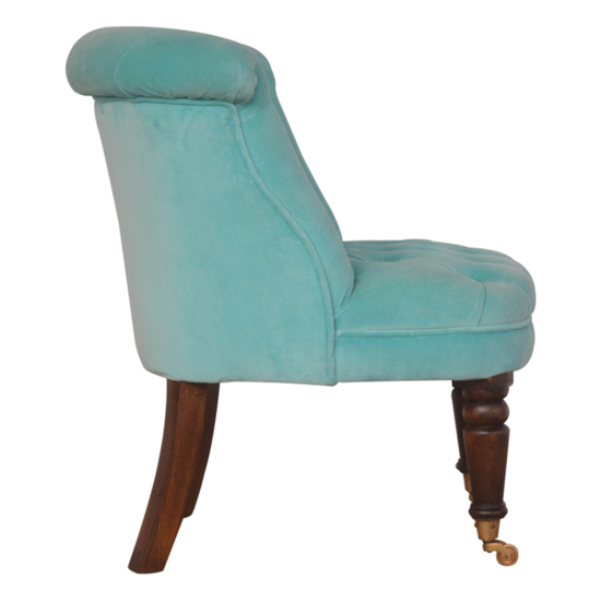 Trenton Velvet Upholstered Accent Chair In Turquoise_4