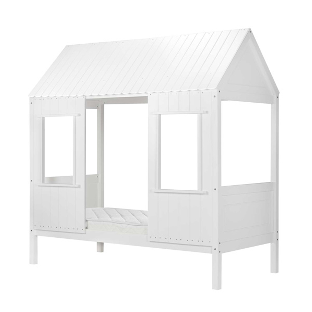 Trenton Wooden Single Bed In White