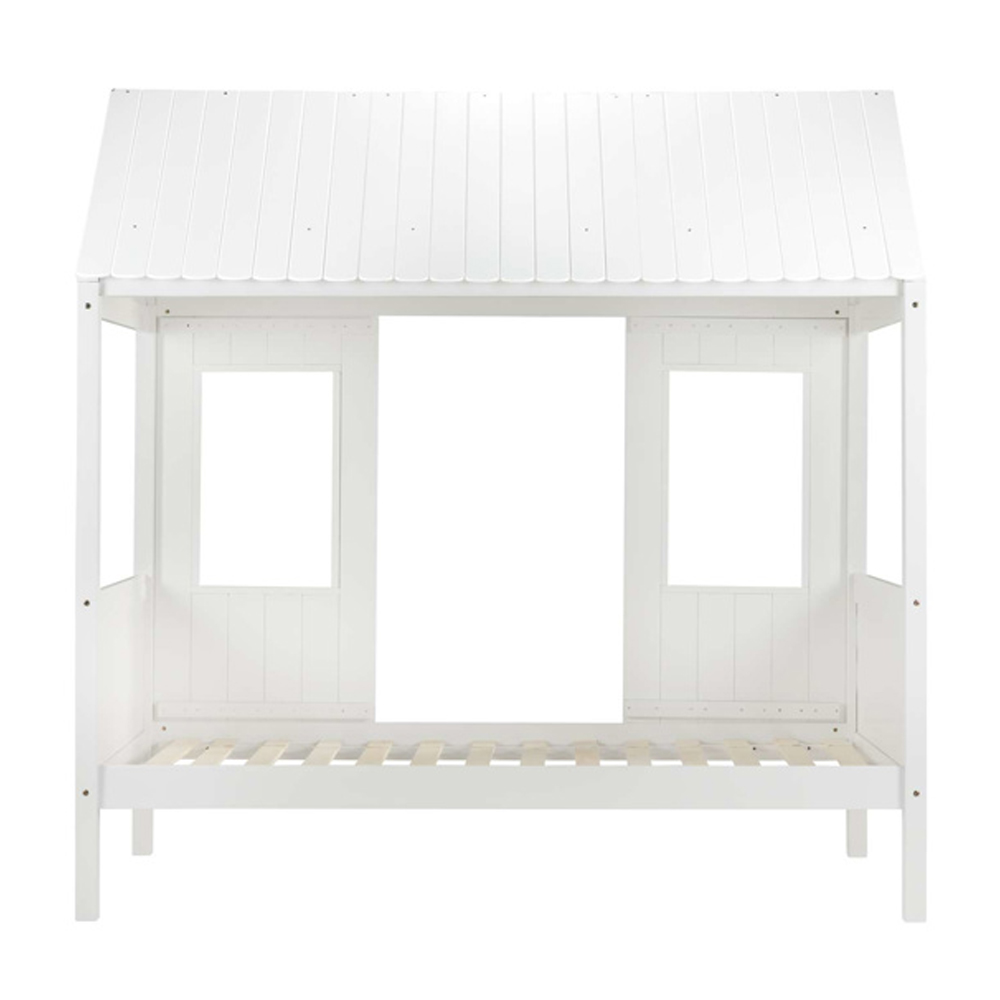 Trenton Wooden Single Bed In White
