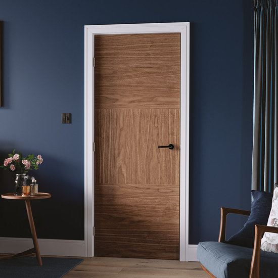 Product photograph of Tres Fresno 1981mm X 686mm Fire Proof Internal Door In Walnut from Furniture in Fashion