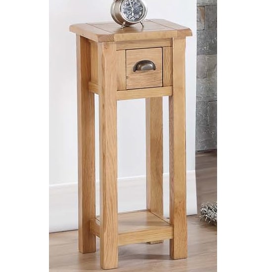 Read more about Trevino end table in oak with 1 drawer