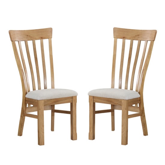 Photo of Trevino oak dining chair in pair