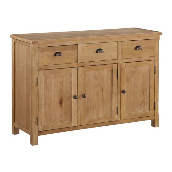 Read more about Trevino sideboard in oak with 3 doors and 3 drawers