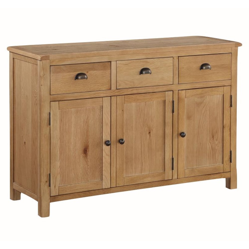 Trevino Wooden Sideboard With 3 Doors 3 Drawers In Oak