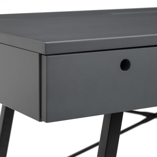 Taliessa Wooden Laptop Desk In Grey