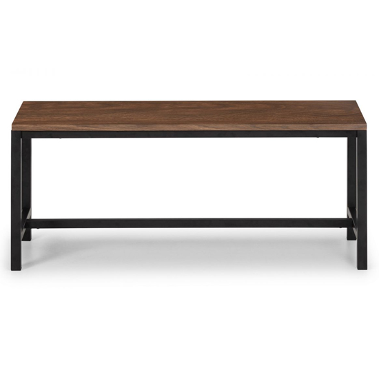 Tacita Rectangular Wooden Dining Bench In Walnut