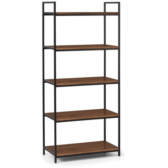 Read more about Tacita tall wooden bookcase with 5 shelves in walnut