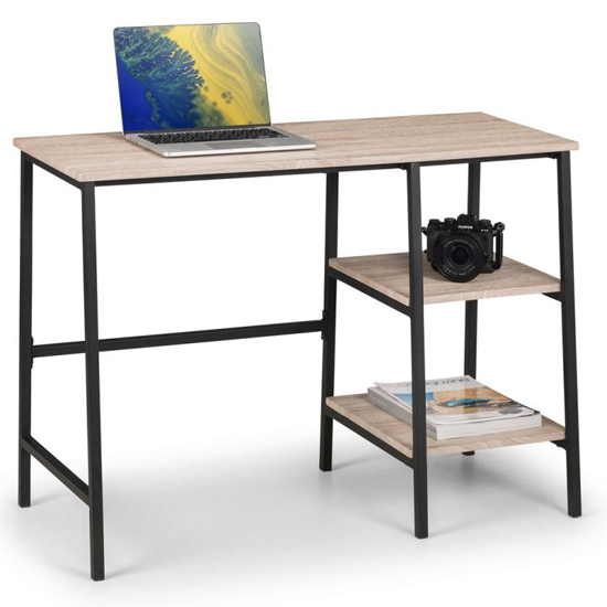 Product photograph of Tacita Wooden Laptop Desk In Sonoma Oak from Furniture in Fashion