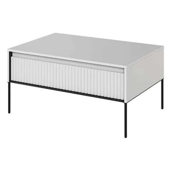 Trier Wooden Coffee Table With 1 Drawer In Matt White