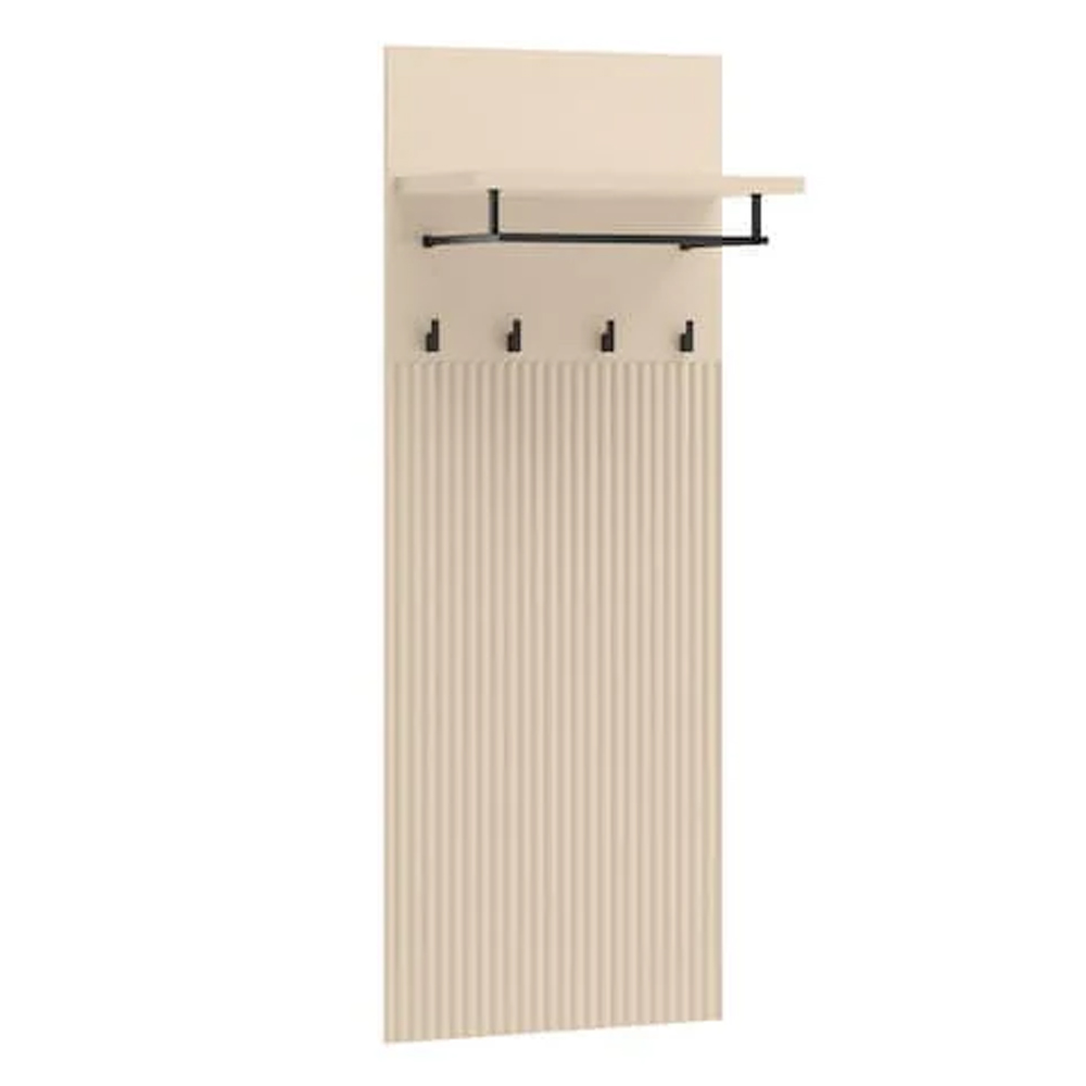 Trier Wooden Set Of 2 Hallway Cost Hangers In Beige
