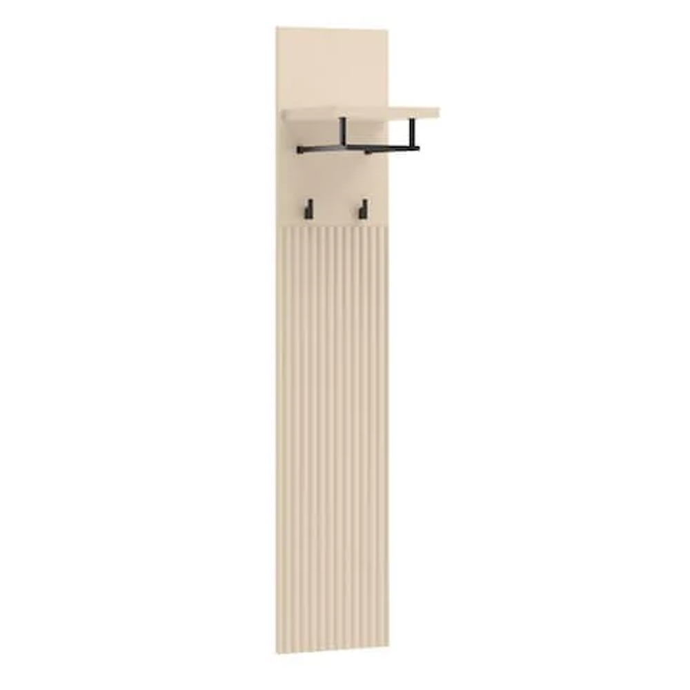 Trier Wooden Set Of 2 Hallway Cost Hangers In Beige