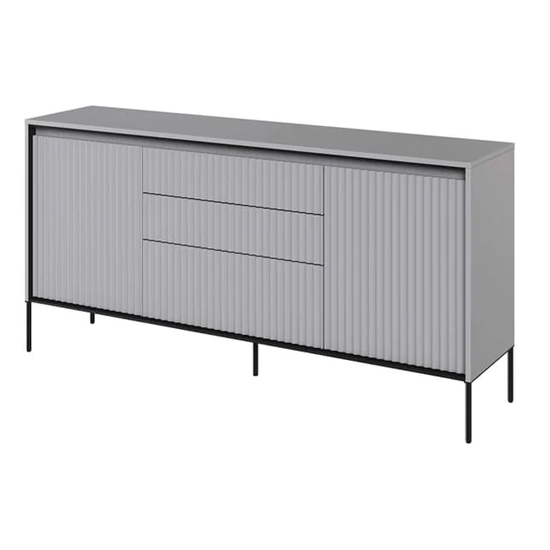 Trier Wooden Sideboard With 2 Doors 3 Drawers In Matt Grey
