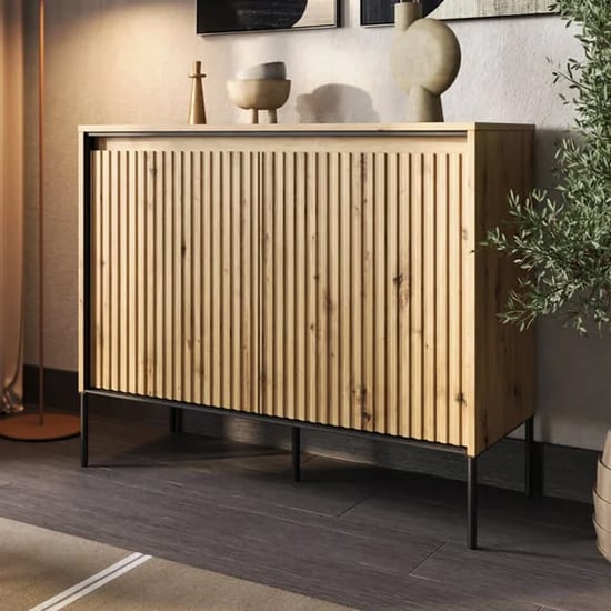 Read more about Trier wooden sideboard with 2 doors in artisan oak