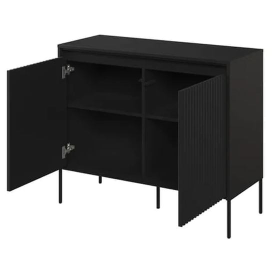 Trier Wooden Sideboard With 2 Doors In Matt Black