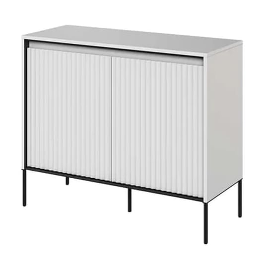 Product photograph of Trier Wooden Sideboard With 2 Doors In Matt White from Furniture in Fashion