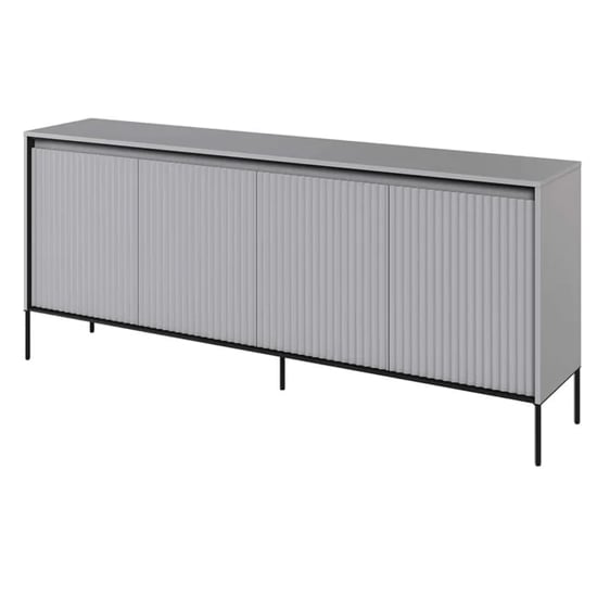 Product photograph of Trier Wooden Sideboard With 4 Doors In Matt Grey from Furniture in Fashion