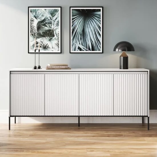 Read more about Trier wooden sideboard with 4 doors in matt white