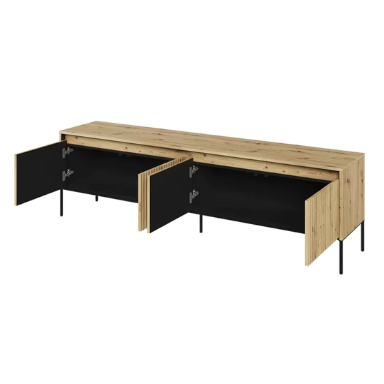 Trier Wooden TV Stand Large With 4 Doors In Artisan Oak