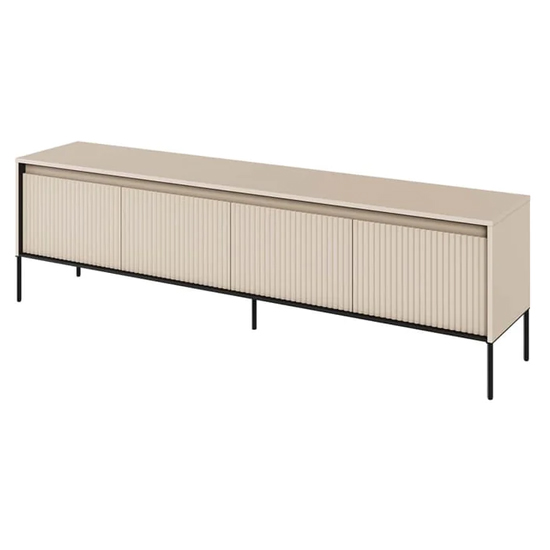 Trier Wooden TV Stand Large With 4 Doors In Beige