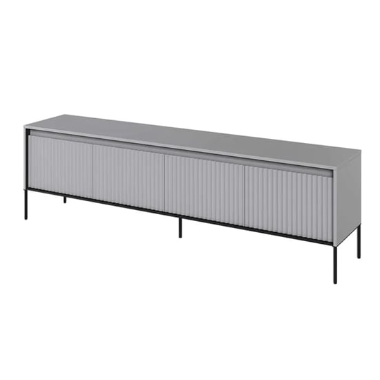 Read more about Trier wooden tv stand large with 4 doors in matt grey