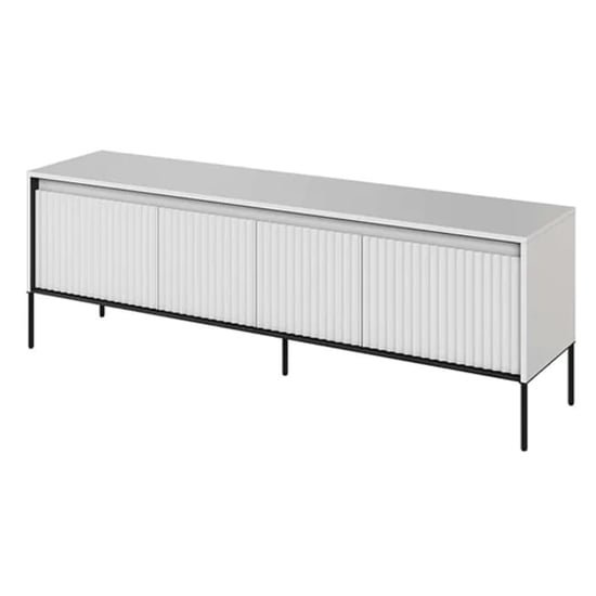 Read more about Trier wooden tv stand small with 4 doors in matt white