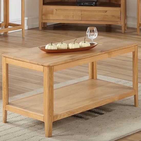 Read more about Trimble coffee table in oak with shelf
