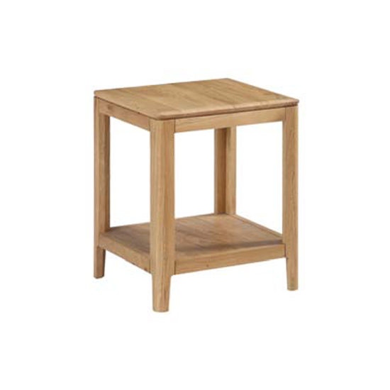 Trimble End Table In Oak With Shelf Furniture in Fashion