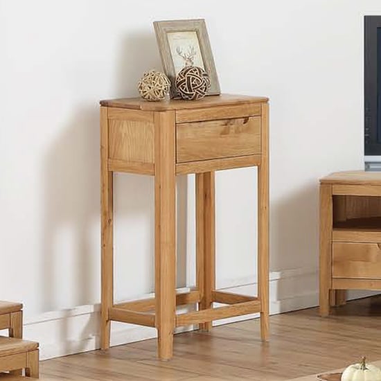 Trimble Medium Console Table In Oak With 1 Drawer_1