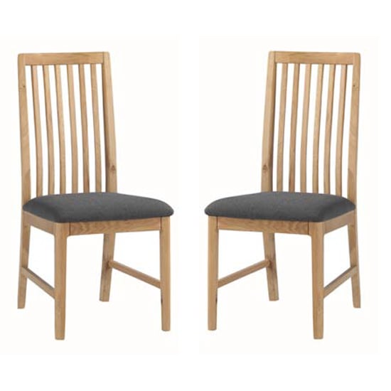 Product photograph of Trimble Oak Dining Chair In Pair from Furniture in Fashion