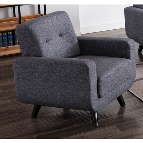 Read more about Trinidad fabric armchair in dark grey