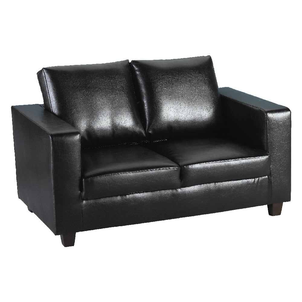 Read more about Trinkal faux leather 2 seater sofa in black
