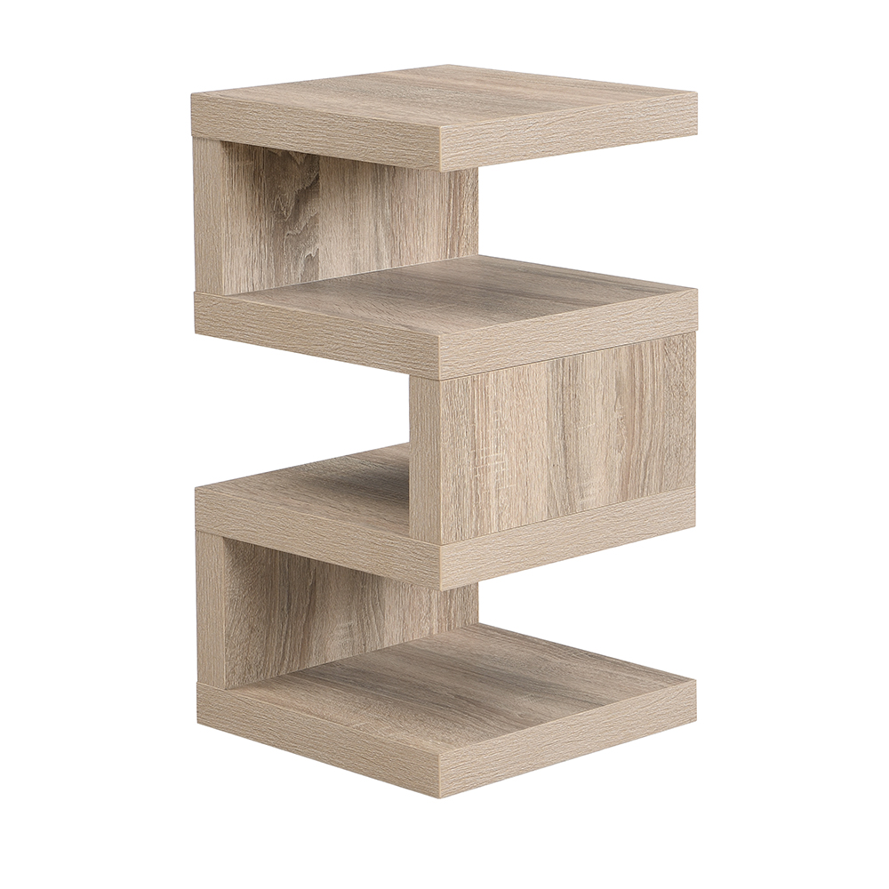 Trio Wooden 2 Tier Side Table In Sanremo Oak