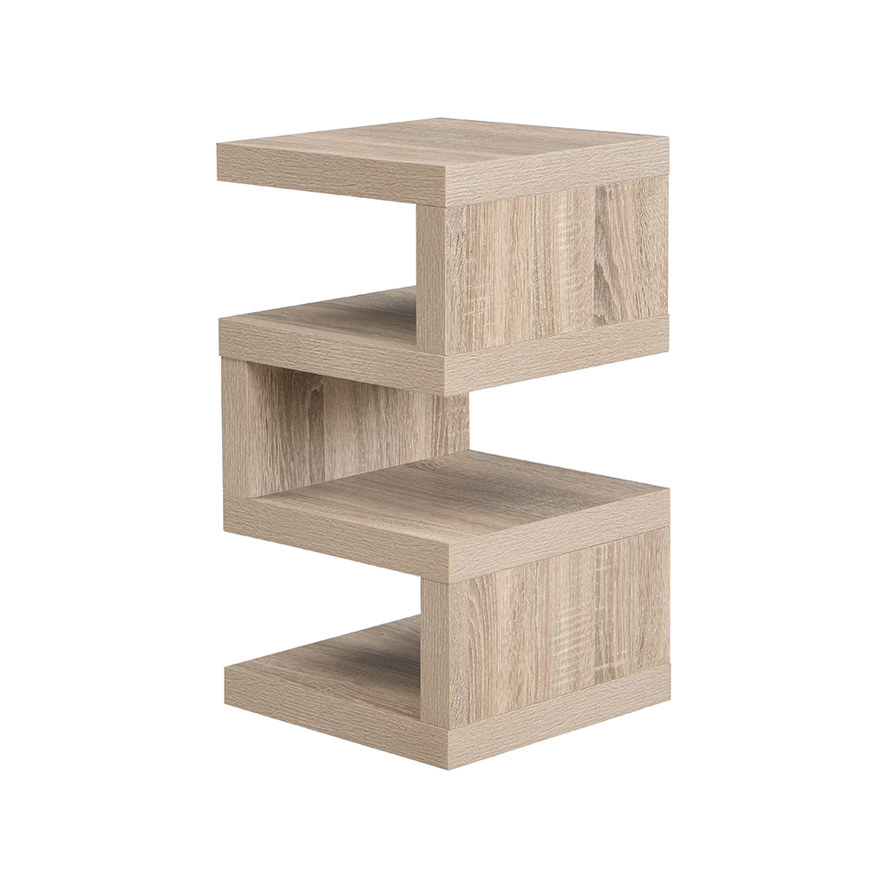 Trio Wooden 2 Tier Side Table In Sanremo Oak